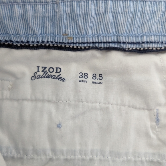IZOD blue and white cotton golf shorts waist 38 - Picture 5 of 9